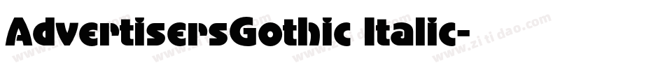 AdvertisersGothic Italic字体转换